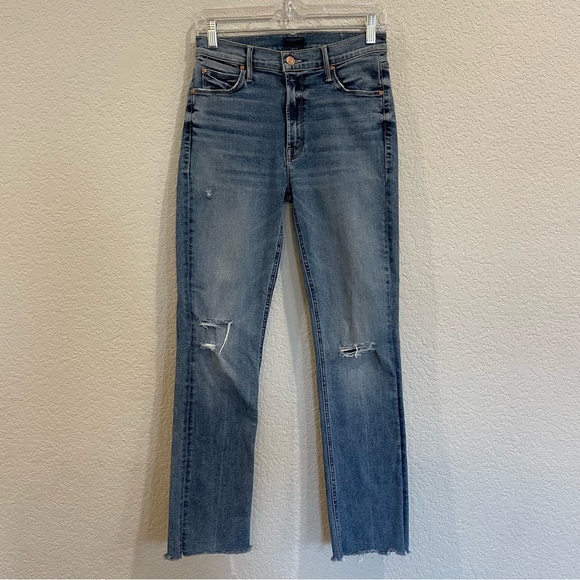 Mother The Midrise Dazzler Ankle Fray in Going in Circles - Size 28 - Picture 3 of 9